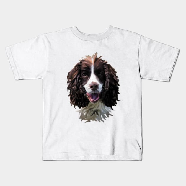 Springer Spaniel Dog Kids T-Shirt by wizard023